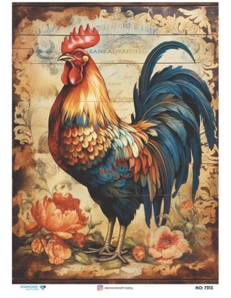 7313 Diamond Pirinç Dekopaj Kağıdı 30x42cm