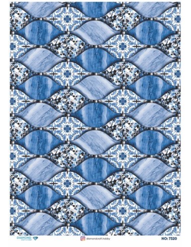 7320 Diamond Pirinç Dekopaj Kağıdı 30x42cm