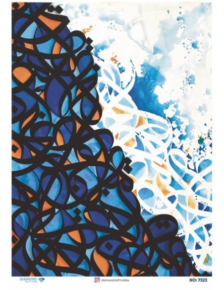 7323 Diamond Pirinç Dekopaj Kağıdı 30x42cm