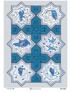7325 Diamond Pirinç Dekopaj Kağıdı 30x42cm