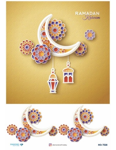 7328 Diamond Pirinç Dekopaj Kağıdı 30x42cm
