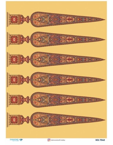 7340 Diamond Pirinç Dekopaj Kağıdı 30x42cm