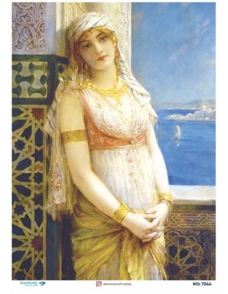 7344 Diamond Pirinç Dekopaj Kağıdı 30x42cm
