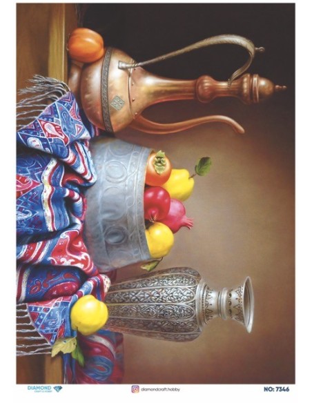 7346 Diamond Pirinç Dekopaj Kağıdı 30x42cm