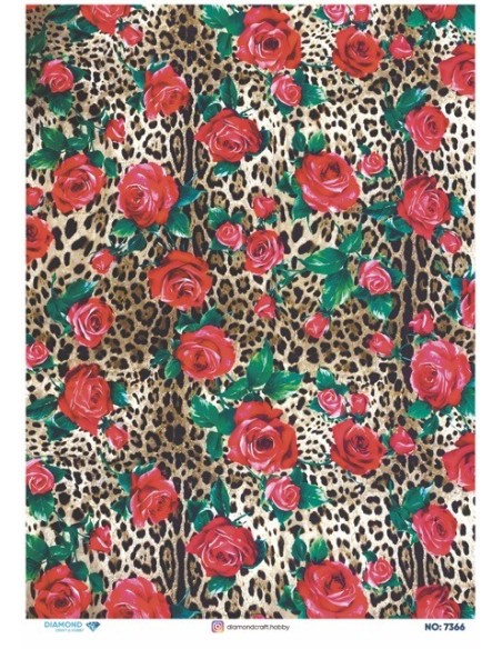 7366 Diamond Pirinç Dekopaj Kağıdı 30x42cm