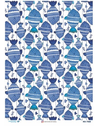 7368 Diamond Pirinç Dekopaj Kağıdı 30x42cm