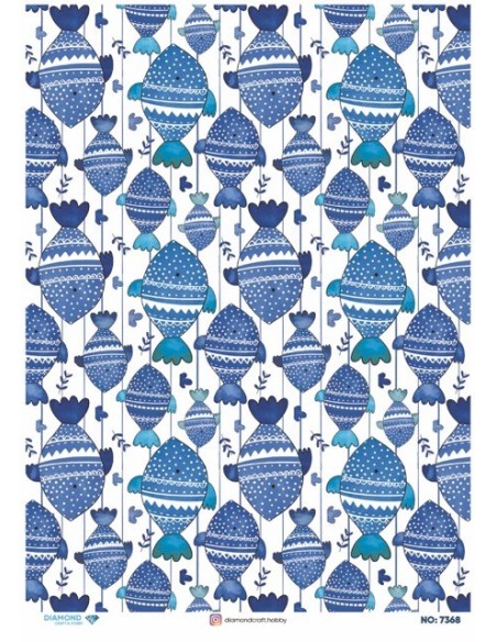 7368 Diamond Pirinç Dekopaj Kağıdı 30x42cm