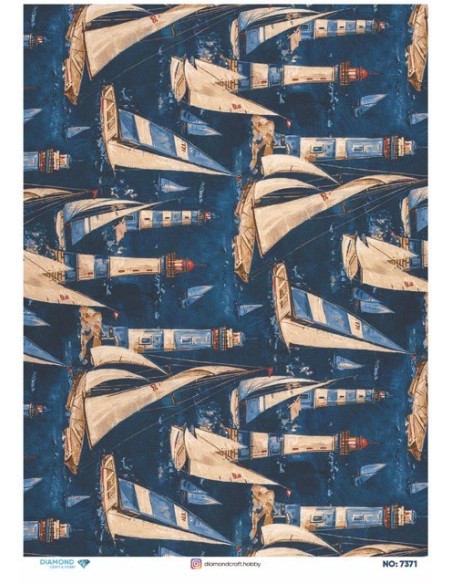 7371 Diamond Pirinç Dekopaj Kağıdı 30x42cm