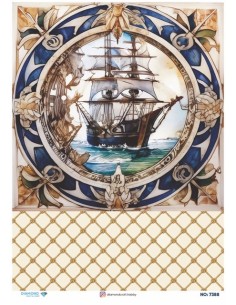 7388 Diamond Pirinç Dekopaj Kağıdı 30x42cm