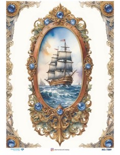 7389 Diamond Pirinç Dekopaj Kağıdı 30x42cm