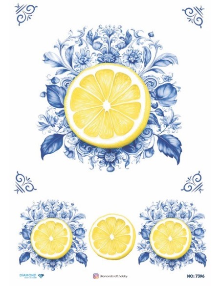 7396 Diamond Pirinç Dekopaj Kağıdı 30x42cm