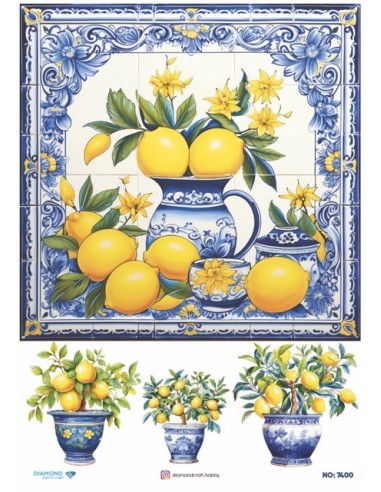 7400 Diamond Pirinç Dekopaj Kağıdı 30x42cm