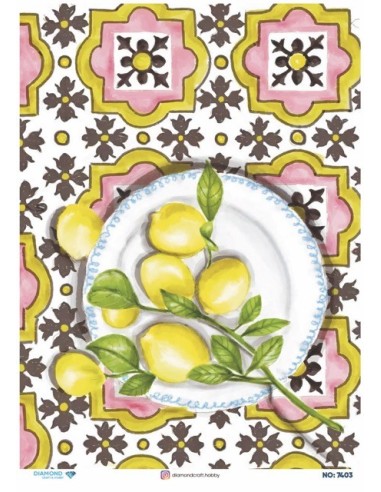 7403 Diamond Pirinç Dekopaj Kağıdı 30x42cm