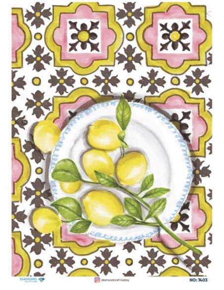 7403 Diamond Pirinç Dekopaj Kağıdı 30x42cm