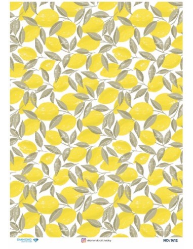 7412 Diamond Pirinç Dekopaj Kağıdı 30x42cm