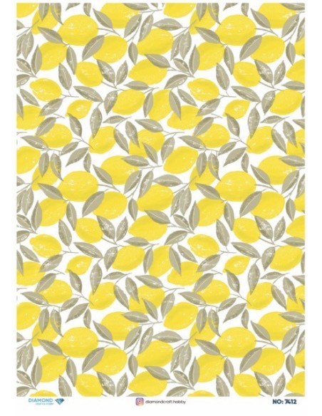 7412 Diamond Pirinç Dekopaj Kağıdı 30x42cm
