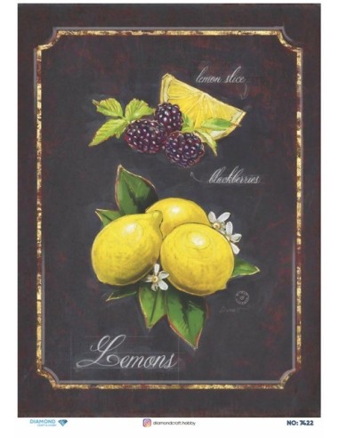 7422 Diamond Pirinç Dekopaj Kağıdı 30x42cm