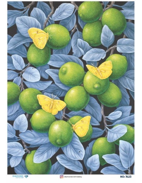 7423 Diamond Pirinç Dekopaj Kağıdı 30x42cm