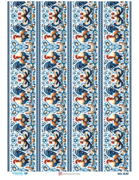 7439 Diamond Pirinç Dekopaj Kağıdı 30x42cm
