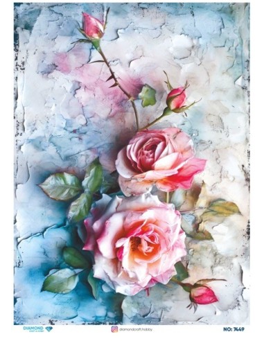 7449 Diamond Pirinç Dekopaj Kağıdı 30x42cm