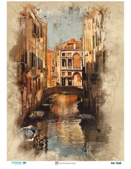 7488 Diamond Pirinç Dekopaj Kağıdı 30x42cm