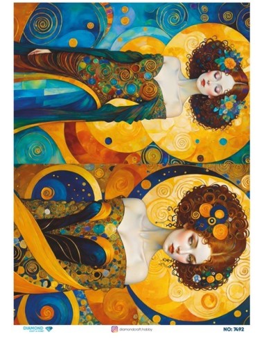 7492 Diamond Pirinç Dekopaj Kağıdı 30x42cm