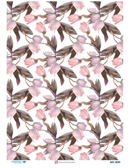7499 Diamond Pirinç Dekopaj Kağıdı 30x42cm