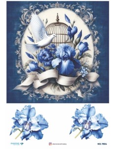 7504 Diamond Pirinç Dekopaj Kağıdı 30x42cm