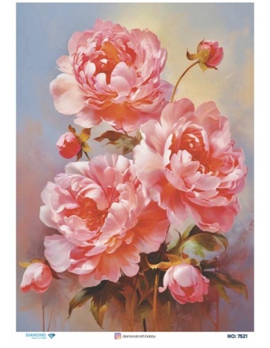 7521 Diamond Pirinç Dekopaj Kağıdı 30x42cm