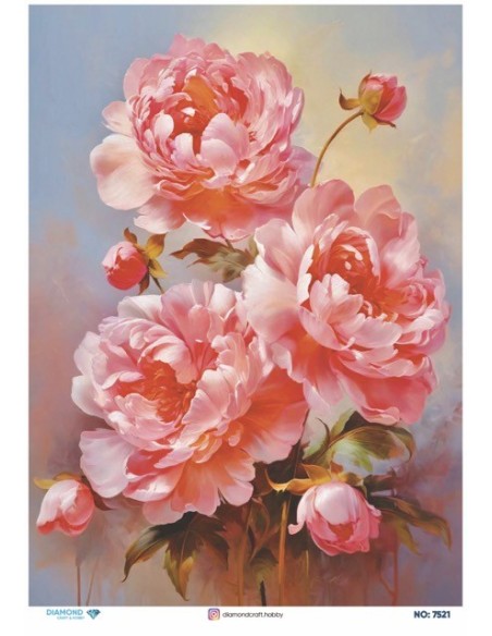 7521 Diamond Pirinç Dekopaj Kağıdı 30x42cm