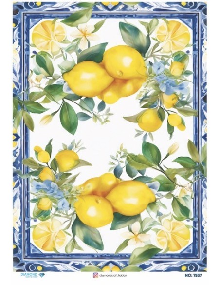 7537 Diamond Pirinç Dekopaj Kağıdı 30x42cm