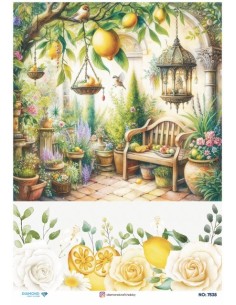7538 Diamond Pirinç Dekopaj Kağıdı 30x42cm