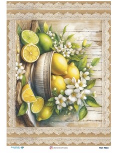 7543 Diamond Pirinç Dekopaj Kağıdı 30x42cm