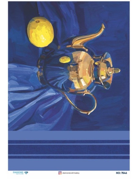 7546 Diamond Pirinç Dekopaj Kağıdı 30x42cm