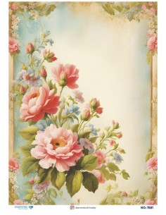 7581 Diamond Pirinç Dekopaj Kağıdı 30x42cm
