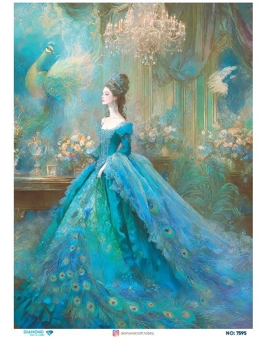 7595 Diamond Pirinç Dekopaj Kağıdı 30x42cm