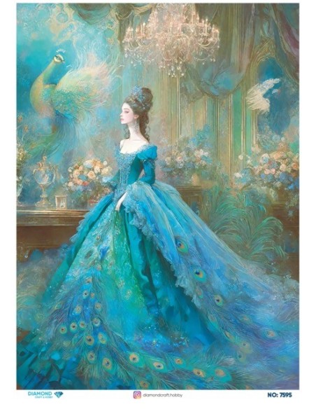 7595 Diamond Pirinç Dekopaj Kağıdı 30x42cm