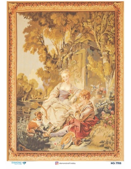 7705 Diamond Pirinç Dekopaj Kağıdı 30x42cm