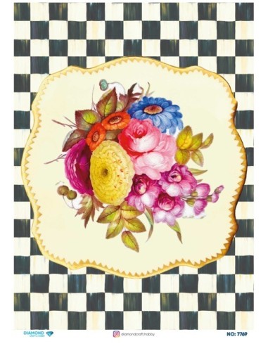 7769 Diamond Pirinç Dekopaj Kağıdı 30x42cm