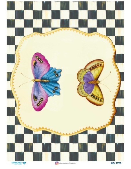 7770 Diamond Pirinç Dekopaj Kağıdı 30x42cm