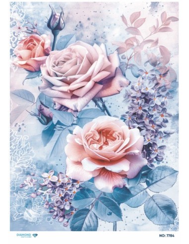 7784 Diamond Pirinç Dekopaj Kağıdı 30x42cm