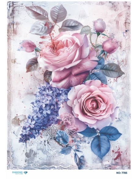 7785 Diamond Pirinç Dekopaj Kağıdı 30x42cm