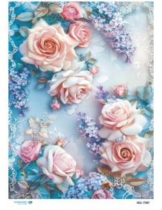 7787 Diamond Pirinç Dekopaj Kağıdı 30x42cm