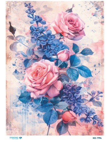 7794 Diamond Pirinç Dekopaj Kağıdı 30x42cm