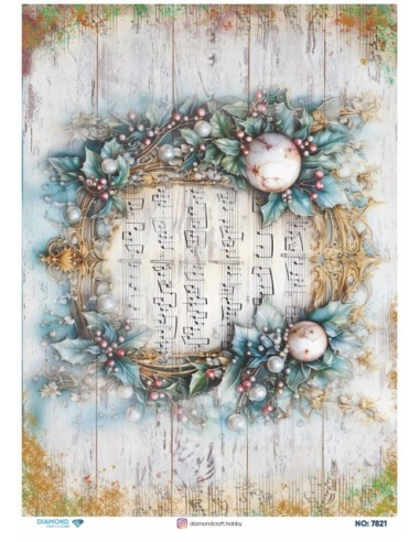 7821 Diamond Pirinç Dekopaj Kağıdı 30x42cm