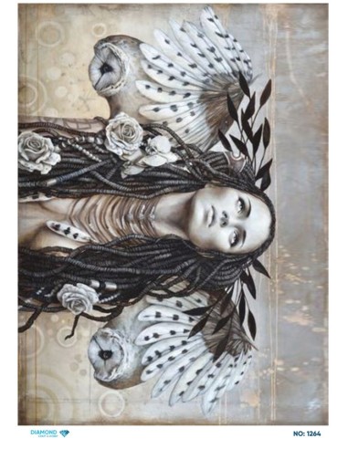 1264 Diamond Pirinç Dekopaj Kağıdı 30x42cm