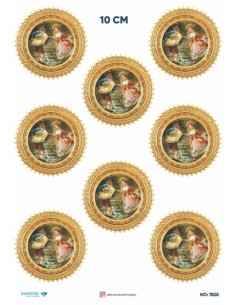 7828 Diamond Pirinç Dekopaj Kağıdı 30x42cm