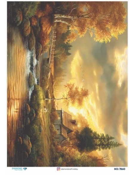 7860 Diamond Pirinç Dekopaj Kağıdı 30x42cm