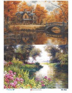 7862 Diamond Pirinç Dekopaj Kağıdı 30x42cm