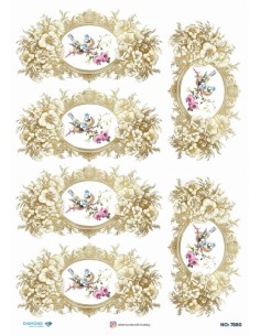 7880 Diamond Pirinç Dekopaj Kağıdı 30x42cm